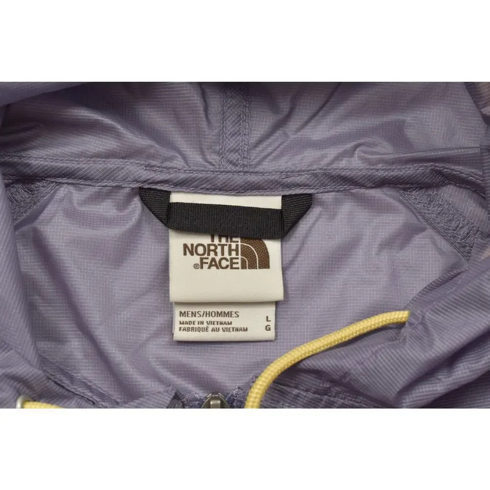 The North Face Men's Large Purple Hooded Windbreaker Full Zip Light Jacket